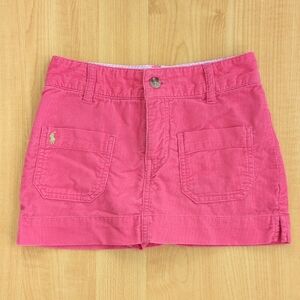 Ralph Lauren Salmon Pink Corduroy Skirt with Built-in Shorts